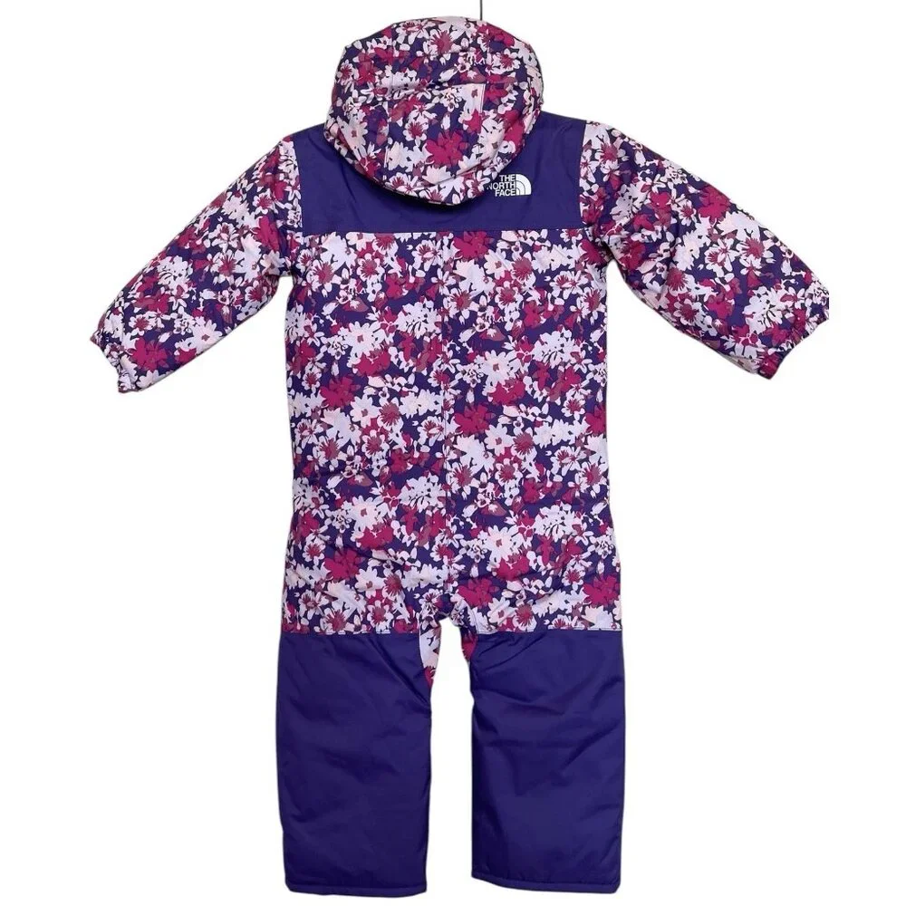 The North Face‎ Snow Suit One Piece Purple Floral Girls Infant Size 6-12 Months